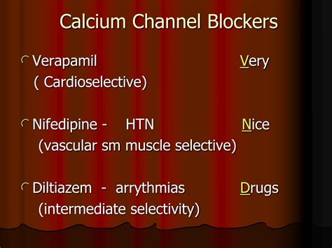 List of Calcium channel blockers (calcium antagonists) .